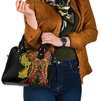Hawaiian Manta Ray and Hammerhead Shark Tribal Tattoo Shoulder Handbag with Polynesian Tribal Pattern Kanaka Maoli Flag Color LT03 - Polynesian Pride