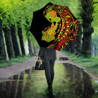 Hawaiian Manta Ray and Hammerhead Shark Tribal Tattoo Umbrella with Polynesian Tribal Pattern Kanaka Maoli Flag Color LT03 - Polynesian Pride
