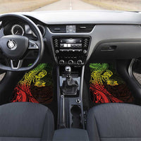 Hawaiian Manta Ray and Hammerhead Shark Tribal Tattoo Car Mats with Polynesian Tribal Pattern Reggae Style