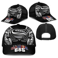 Super Samoa-Six Eight Five to The World Baseball Net Cap Traditional Samoan Tattoo Black Color