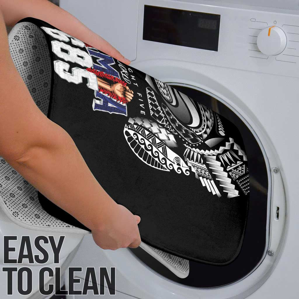 Super Samoa-Six Eight Five to The World Bathroom Set Traditional Samoan Tattoo Black Color