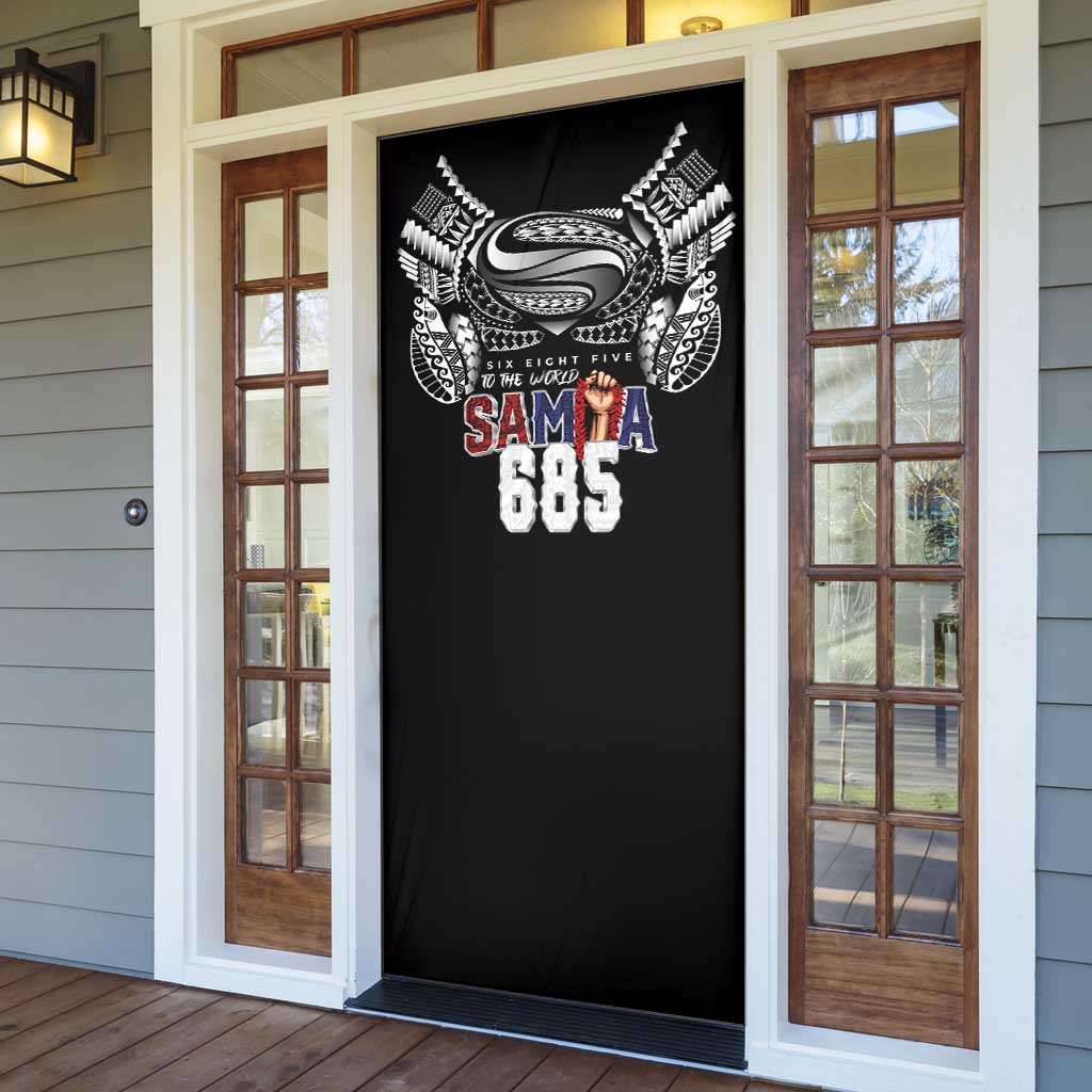 Super Samoa-Six Eight Five to The World Door Cover Traditional Samoan Tattoo Black Color