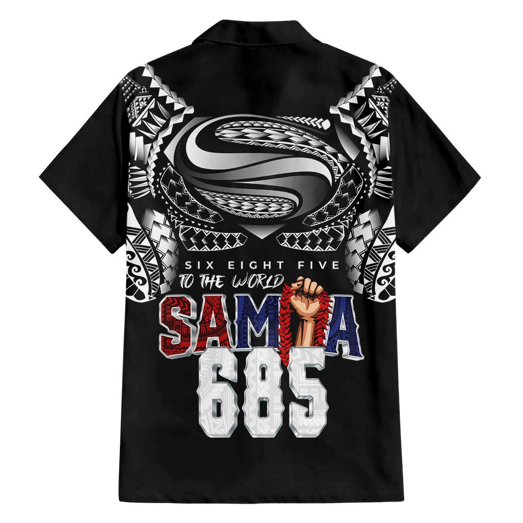 Super Samoa-Six Eight Five to The World Family Matching Long Sleeve Bodycon Dress and Hawaiian Shirt Traditional Samoan Tattoo Black Color LT03 - Polynesian Pride