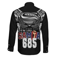 Super Samoa-Six Eight Five to The World Family Matching Off The Shoulder Long Sleeve Dress and Hawaiian Shirt Traditional Samoan Tattoo Black Color LT03 - Polynesian Pride