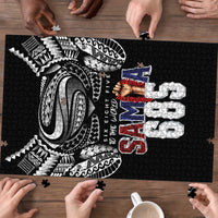 Super Samoa-Six Eight Five to The World Puzzle Traditional Samoan Tattoo Black Color