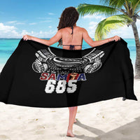 Super Samoa-Six Eight Five to The World Sarong Traditional Samoan Tattoo Black Color