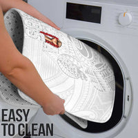 Super Samoa-Six Eight Five to The World Bathroom Set Traditional Samoan Tattoo All White