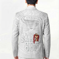 Super Samoa-Six Eight Five to The World Blazer Traditional Samoan Tattoo All White