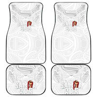 Super Samoa-Six Eight Five to The World Car Mats Traditional Samoan Tattoo All White