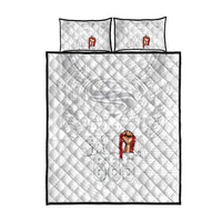 Super Samoa-Six Eight Five to The World Quilt Bed Set Traditional Samoan Tattoo All White