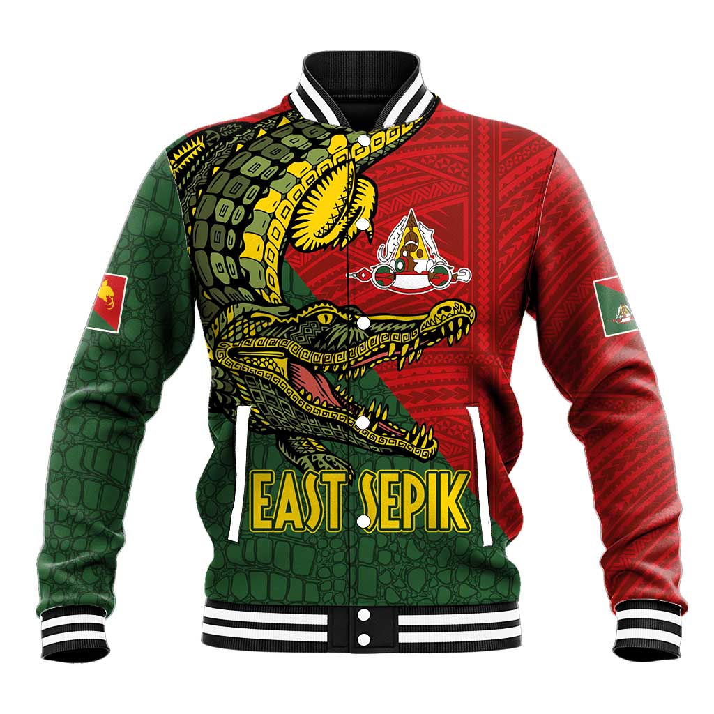 Sepik River Crocodile & Arts Festival Melanesian Pattern Baseball Jacket