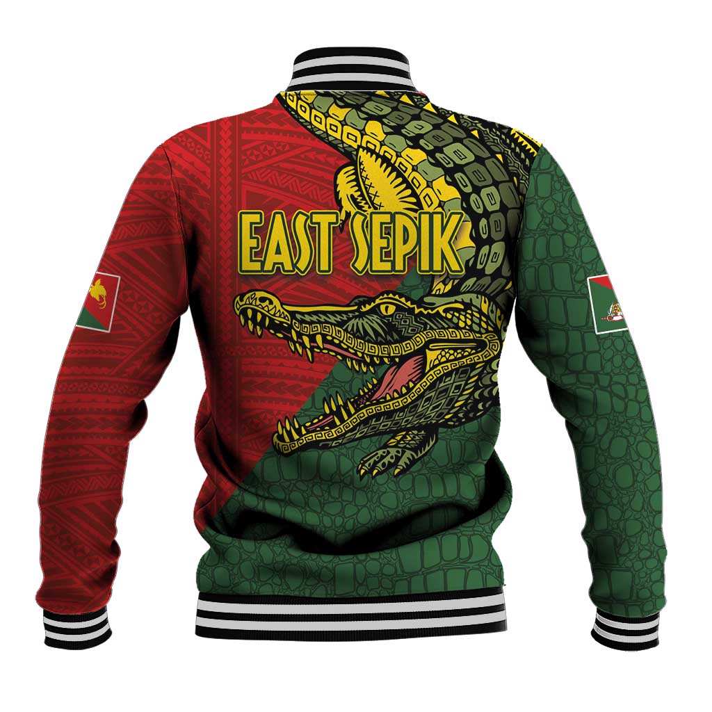 Sepik River Crocodile & Arts Festival Melanesian Pattern Baseball Jacket