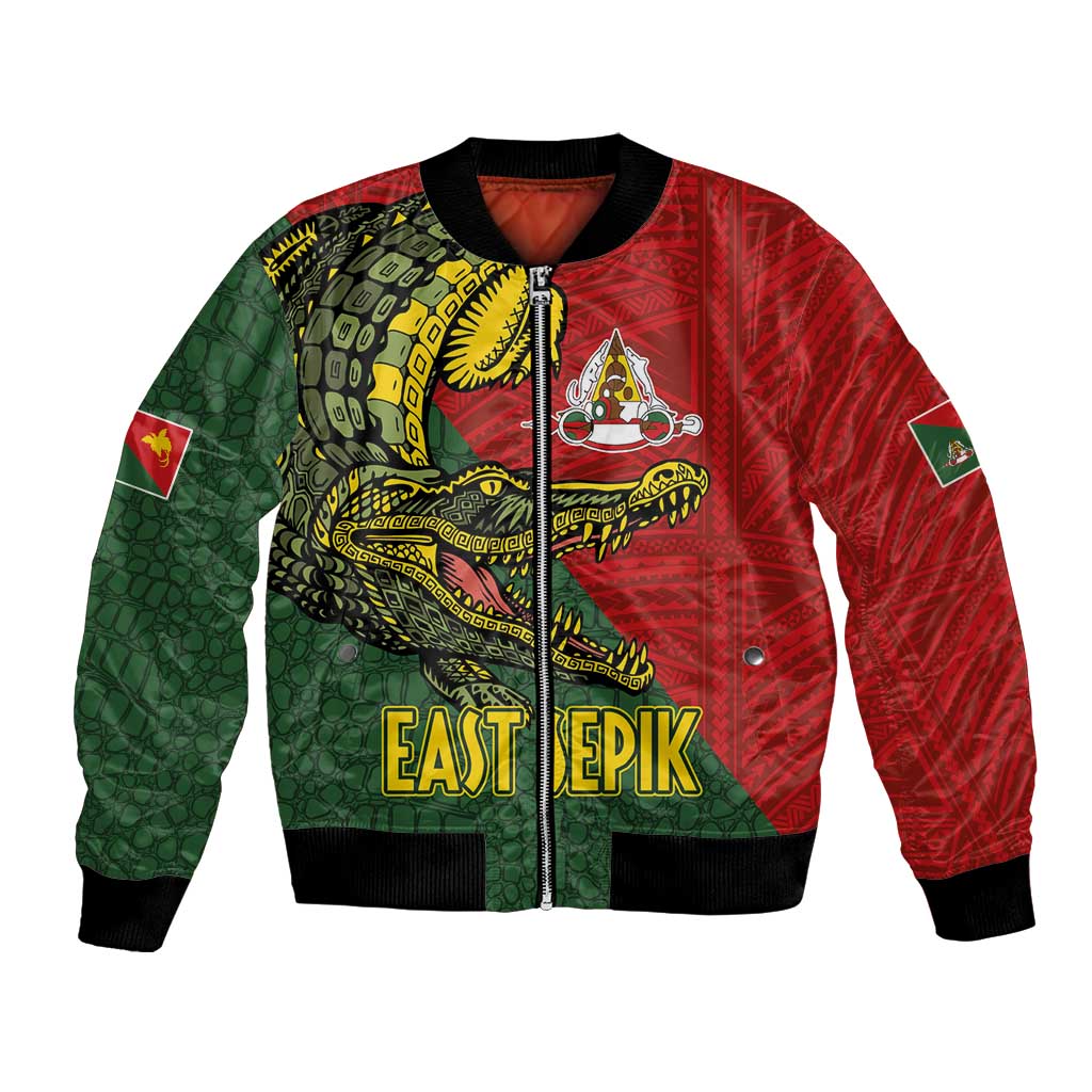 Sepik River Crocodile & Arts Festival Melanesian Pattern Bomber Jacket LT03 Unisex Red - Polynesian Pride