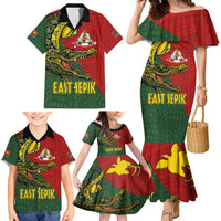 Sepik River Crocodile & Arts Festival Melanesian Pattern Family Matching Mermaid Dress and Hawaiian Shirt LT03 - Polynesian Pride