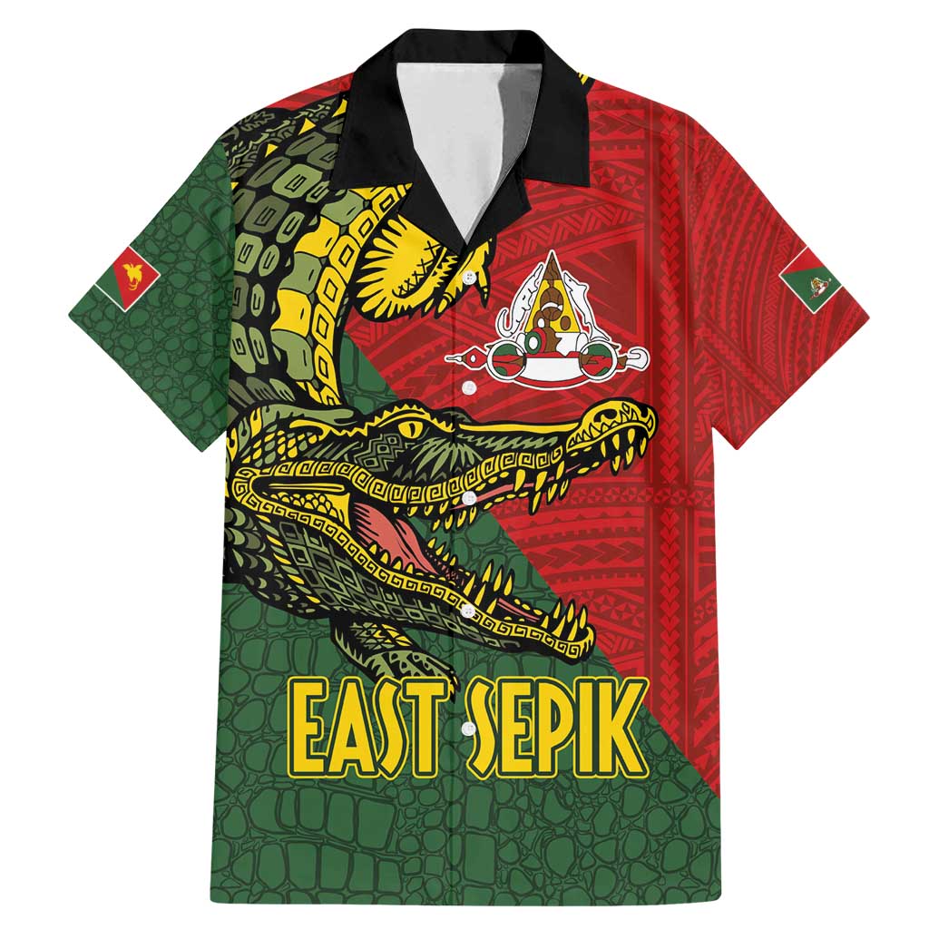 Sepik River Crocodile & Arts Festival Melanesian Pattern Family Matching Mermaid Dress and Hawaiian Shirt LT03 Dad's Shirt - Short Sleeve Red - Polynesian Pride