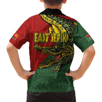 Sepik River Crocodile & Arts Festival Melanesian Pattern Family Matching Short Sleeve Bodycon Dress and Hawaiian Shirt LT03 - Polynesian Pride