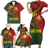 Sepik River Crocodile & Arts Festival Melanesian Pattern Family Matching Short Sleeve Bodycon Dress and Hawaiian Shirt LT03 - Polynesian Pride