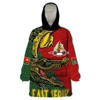 Sepik River Crocodile & Arts Festival Melanesian Pattern Wearable Blanket Hoodie