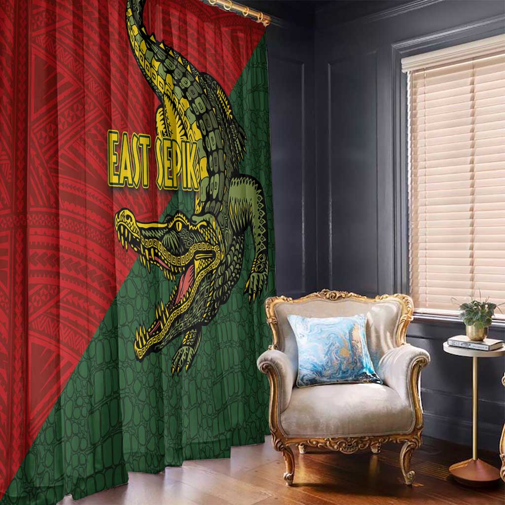 Sepik River Crocodile & Arts Festival Melanesian Pattern Window Curtain