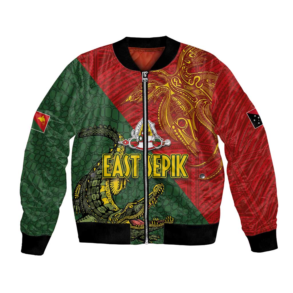 Sepik River Crocodile & Arts Festival Bomber Jacket Bird-of-paradise Melanesian Tattoo LT03 Unisex Red - Polynesian Pride