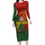Sepik River Crocodile & Arts Festival Family Matching Long Sleeve Bodycon Dress and Hawaiian Shirt Bird-of-paradise Melanesian Tattoo