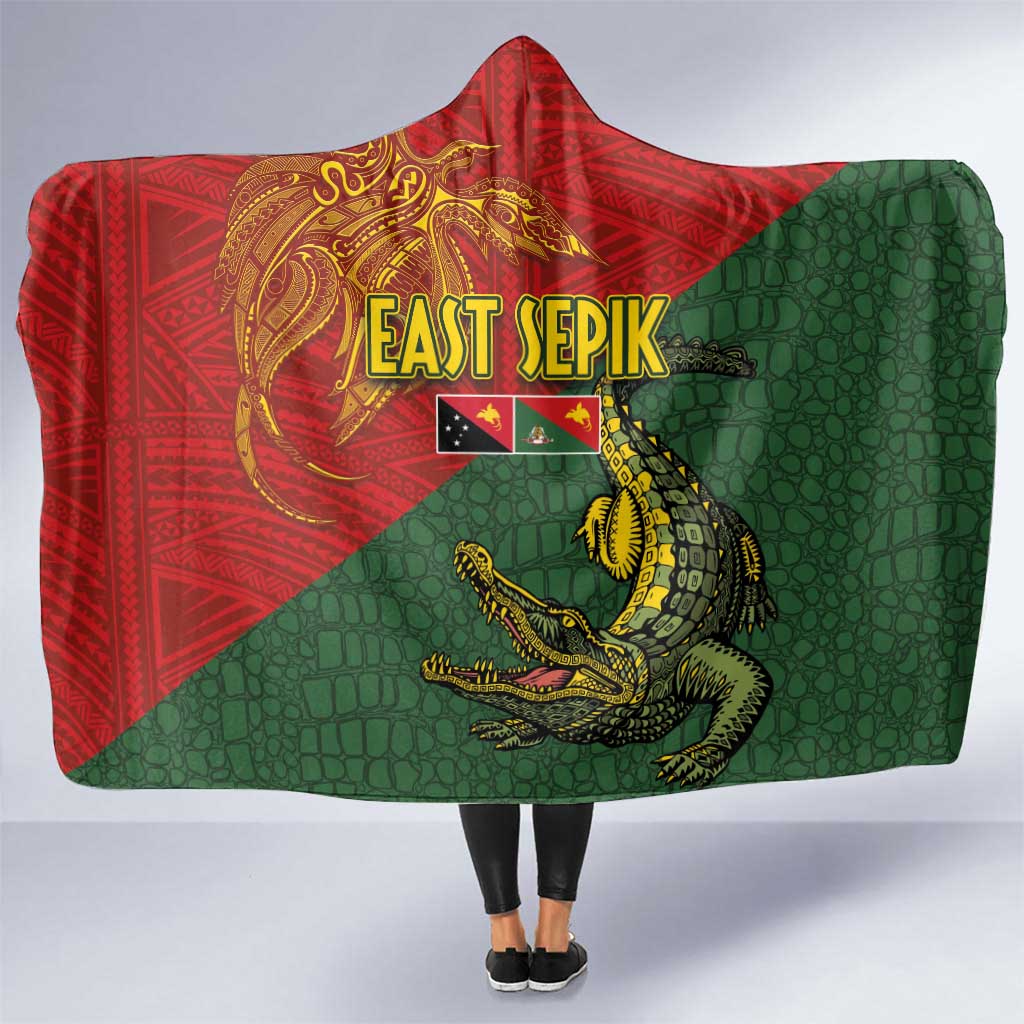 Sepik River Crocodile & Arts Festival Hooded Blanket Bird-of-paradise Melanesian Tattoo LT03 One Size Red - Polynesian Pride