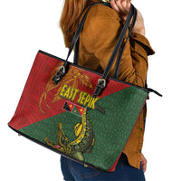 Sepik River Crocodile & Arts Festival Leather Tote Bag Bird-of-paradise Melanesian Tattoo LT03 - Polynesian Pride