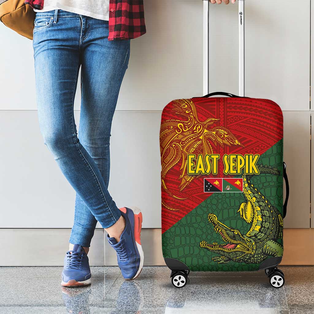 Sepik River Crocodile & Arts Festival Luggage Cover Bird-of-paradise Melanesian Tattoo LT03 - Polynesian Pride