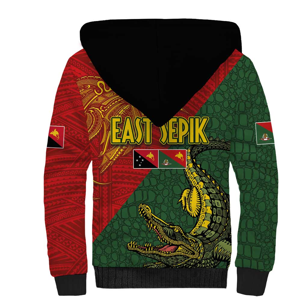 Sepik River Crocodile & Arts Festival Sherpa Hoodie Bird-of-paradise Melanesian Tattoo