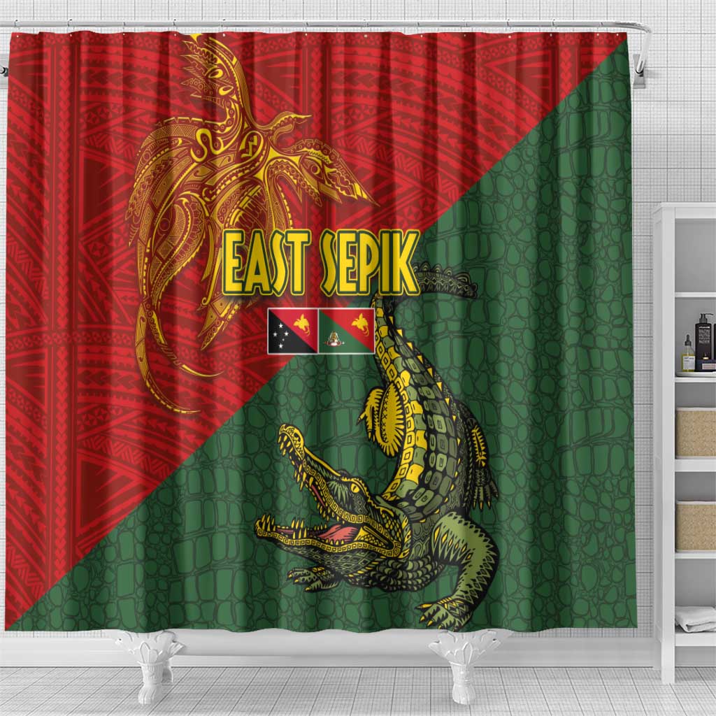 Sepik River Crocodile & Arts Festival Shower Curtain Bird-of-paradise Melanesian Tattoo