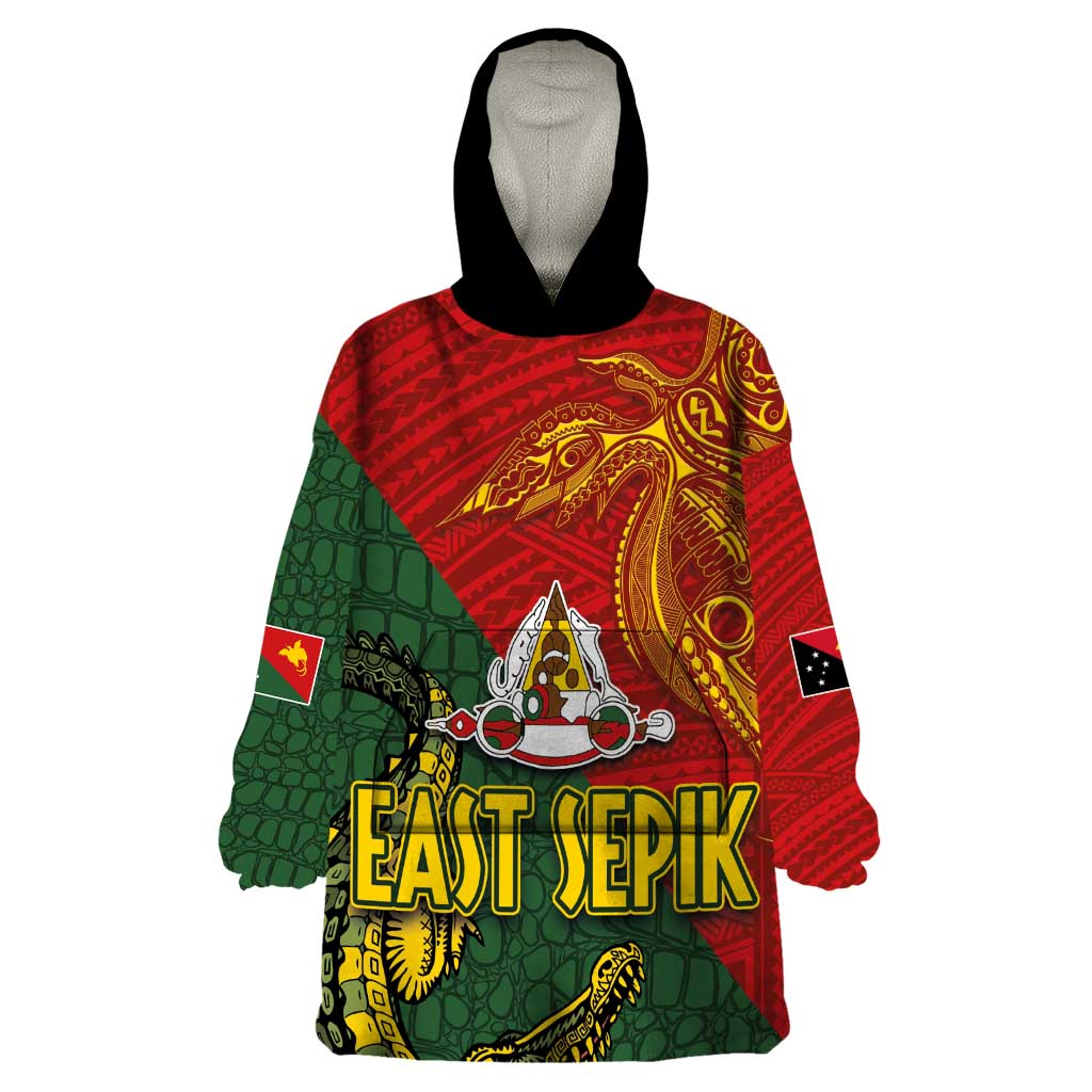 Sepik River Crocodile & Arts Festival Wearable Blanket Hoodie Bird-of-paradise Melanesian Tattoo