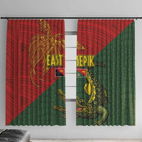 Sepik River Crocodile & Arts Festival Window Curtain Bird-of-paradise Melanesian Tattoo