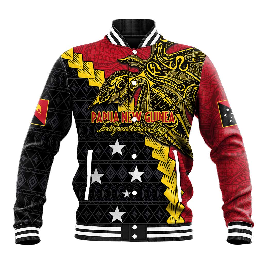 Papua New Guinea Independence Day Baseball Jacket Bird-of-paradise Melanesian Tattoo