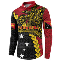 Papua New Guinea Independence Day Button Sweatshirt Bird-of-paradise Melanesian Tattoo