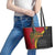 Papua New Guinea Independence Day Leather Tote Bag Bird-of-paradise Melanesian Tattoo