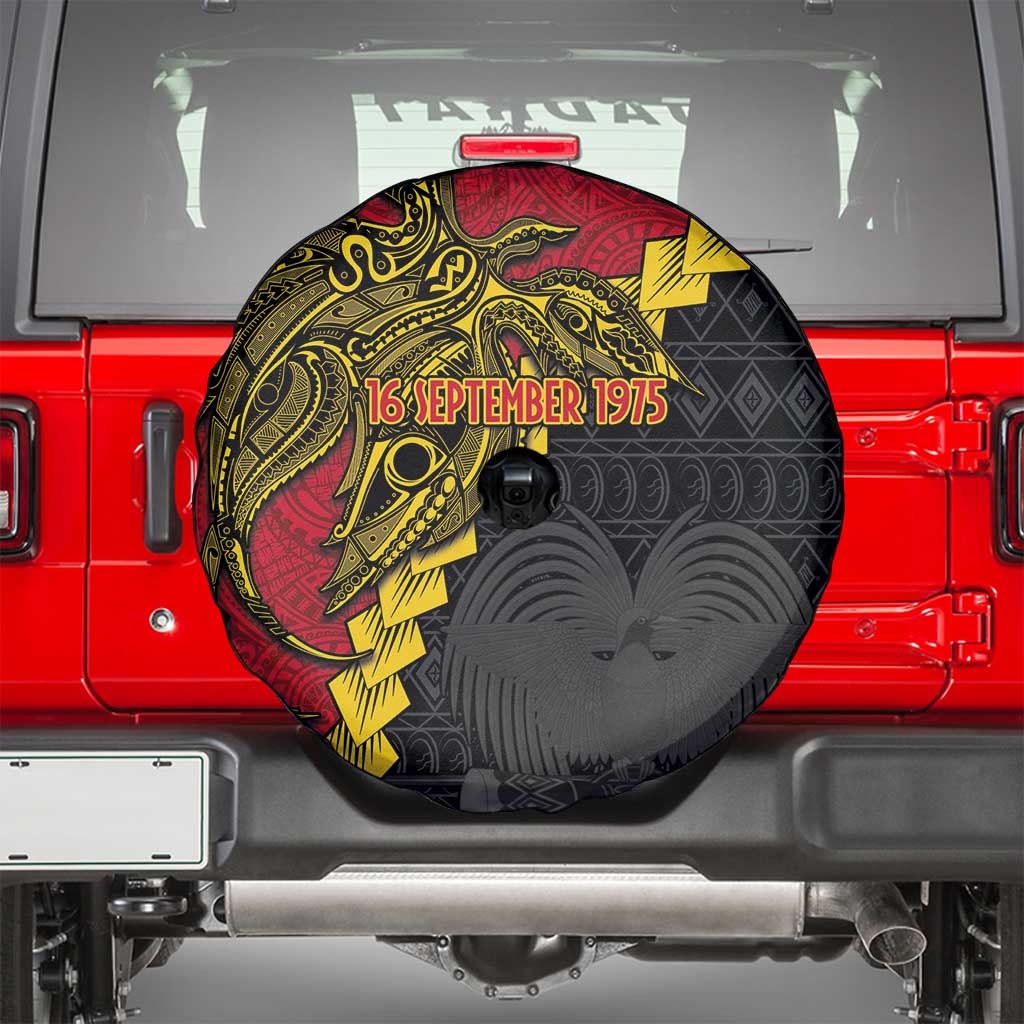 Papua New Guinea Independence Day Spare Tire Cover Bird-of-paradise Melanesian Tattoo
