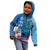 Polynesian Fiji Kid Hoodie Shark and Hibiscus Tapa Pattern Blue Version LT03 - Polynesian Pride