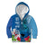 Custom Polynesian Fiji Kid Hoodie Shark and Hibiscus Tapa Pattern Blue Version LT03 - Polynesian Pride