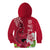 Polynesian Fiji Kid Hoodie Shark and Hibiscus Tapa Pattern Red Version LT03 - Polynesian Pride