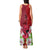 Polynesian Fiji Tank Maxi Dress Shark and Hibiscus Tapa Pattern Red Version LT03 - Polynesian Pride