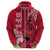 Custom Polynesian Fiji Hoodie Shark and Hibiscus Tapa Pattern Red Version LT03 - Polynesian Pride