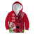 Custom Polynesian Fiji Kid Hoodie Shark and Hibiscus Tapa Pattern Red Version LT03 - Polynesian Pride