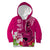 Polynesian Fiji Kid Hoodie Shark and Hibiscus Tapa Pattern Purple Version LT03 Hoodie Pink - Polynesian Pride