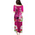 Polynesian Fiji Puletasi Shark and Hibiscus Tapa Pattern Purple Version LT03 - Polynesian Pride