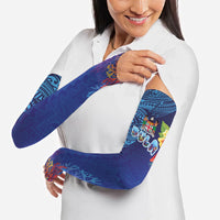 Fiji Day Arm Sleeves Coral Reef with Tapa Motifs and Hibiscus Ocean Vibe LT03 - Polynesian Pride