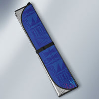 Fiji Day Auto Sun Shade Coral Reef with Tapa Motifs and Hibiscus Ocean Vibe LT03 - Polynesian Pride