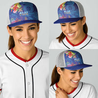 Fiji Day Baseball Net Cap Coral Reef with Tapa Motifs and Hibiscus Ocean Vibe LT03 - Polynesian Pride