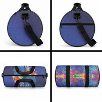 Fiji Day Duffle Bag Coral Reef with Tapa Motifs and Hibiscus Ocean Vibe
