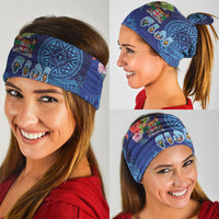 Fiji Day Neck Gaiter Coral Reef with Tapa Motifs and Hibiscus Ocean Vibe LT03 - Polynesian Pride