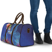 Fiji Day Travel Bag Coral Reef with Tapa Motifs and Hibiscus Ocean Vibe LT03 - Polynesian Pride